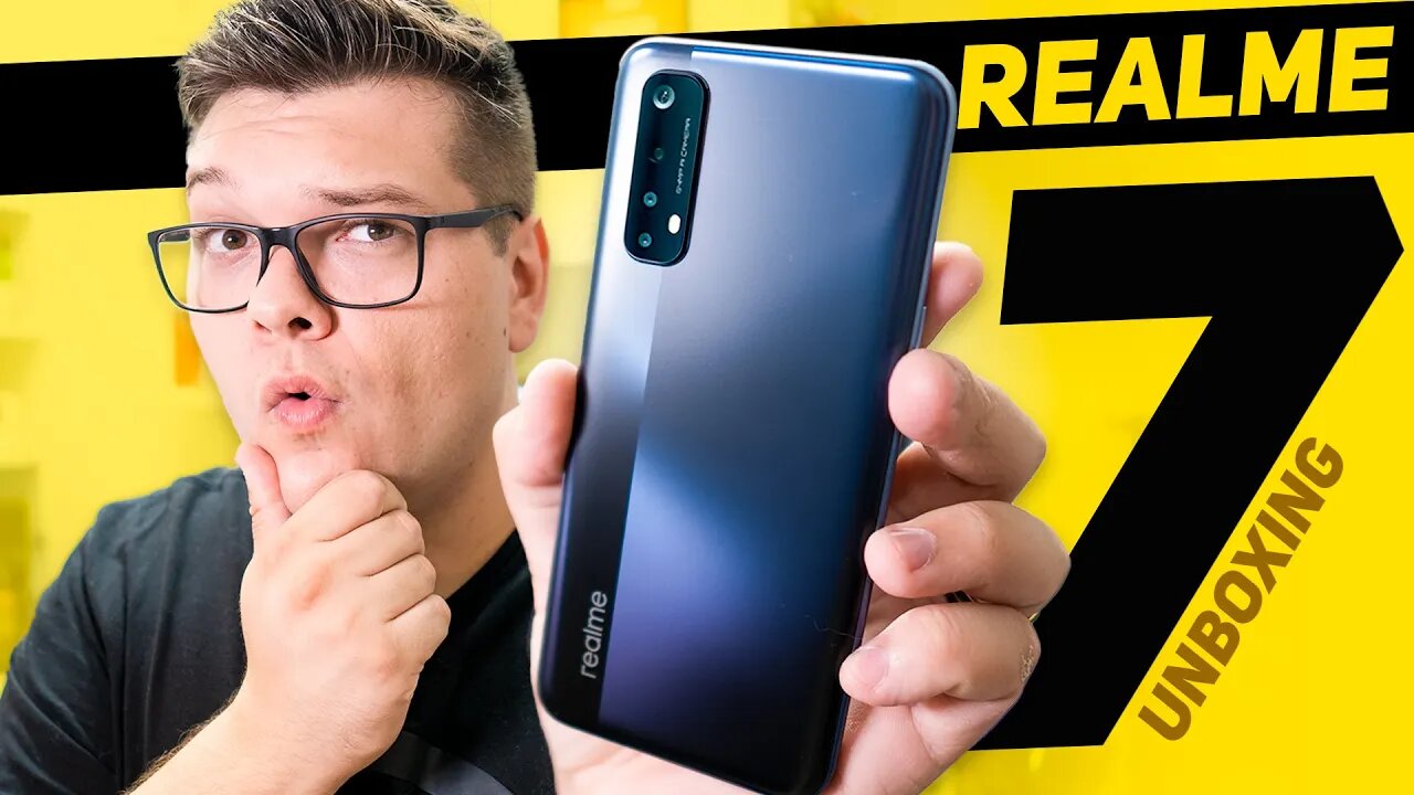 REALME 7 - Tela 90Hz e Helio G95! CHEGOU PRA FAZER SUCESSO? Unboxing e Primeiras Impressões