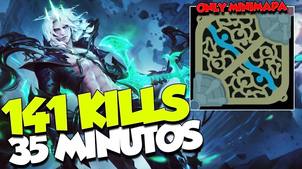 141 KILLS EM 35 MINUTOS - SOMENTE O MINIMAPA - LEAGUE OF LEGENDS