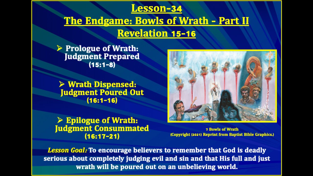 Revelation Lesson-34: The Endgame: Bowls of Wrath - Part II