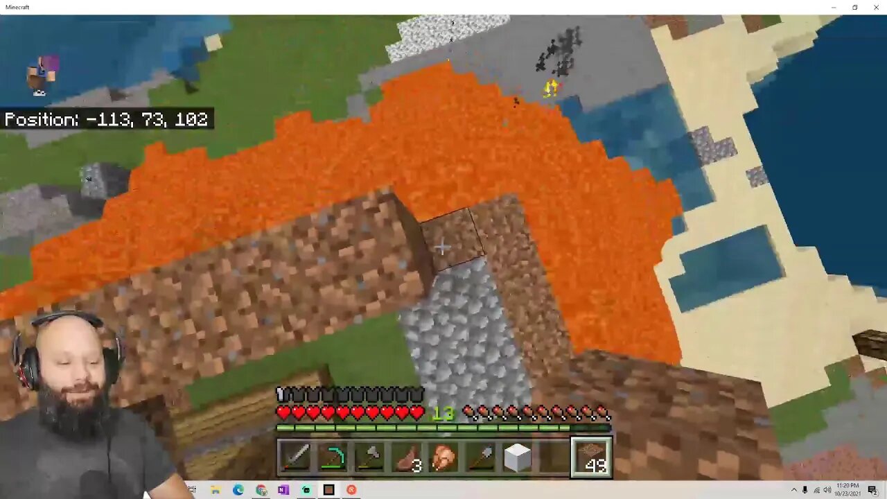 BUILDING A LAVA MOTE TO KEEP US SAFE FROM THE MUTANTS! [Minecraft Bedrock Edition]