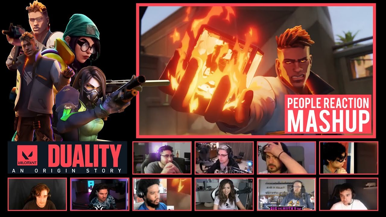 DUALITY - VALORANT [ Reaction Mashup Video ] Shroud, Pokimane ,etc...