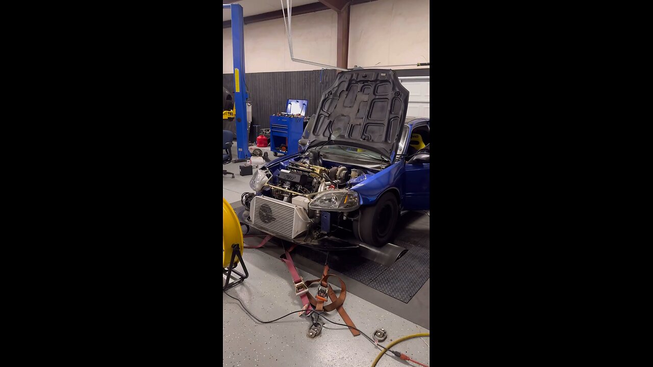 Dyno testing turbocharge Honda civic