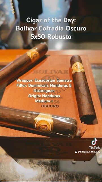 Cigar of the Day: Bolivar Cofradia Oscuro 5x50 Robusto #Shorts #Short #Cigars #Cigar