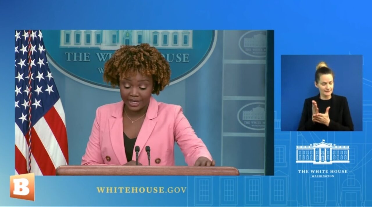 WH Press Secretary Karine Jean-Pierre speaking with reporters...