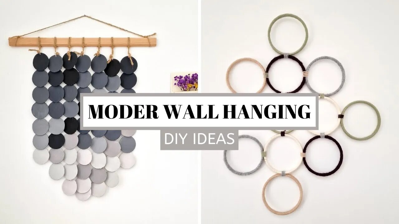 MODERN WALL HANGING DIY IDEAS - create unique wall hangings for your home