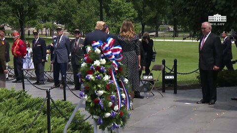 President Trump and The First Lady Participate in a Wreath Laying Ceremony