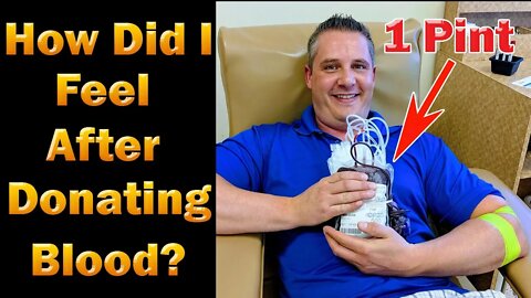 How did I feel after donating 1 pint of blood? TRT High Hematocrit Testosterone Replacement Therapy