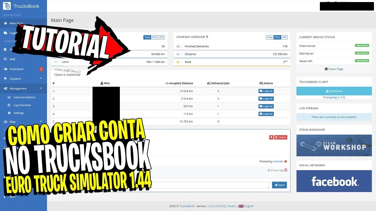 ▶️COMO CRIAR CONTA NO TRUCKBOOK EURO TRUCK SIMULATOR 2 TUTORIAL 2022