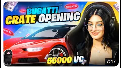@MortaLyt GIFTED ME A BUGATTI 🤩|| 55000 UC BUGATTI CRATE OPENING