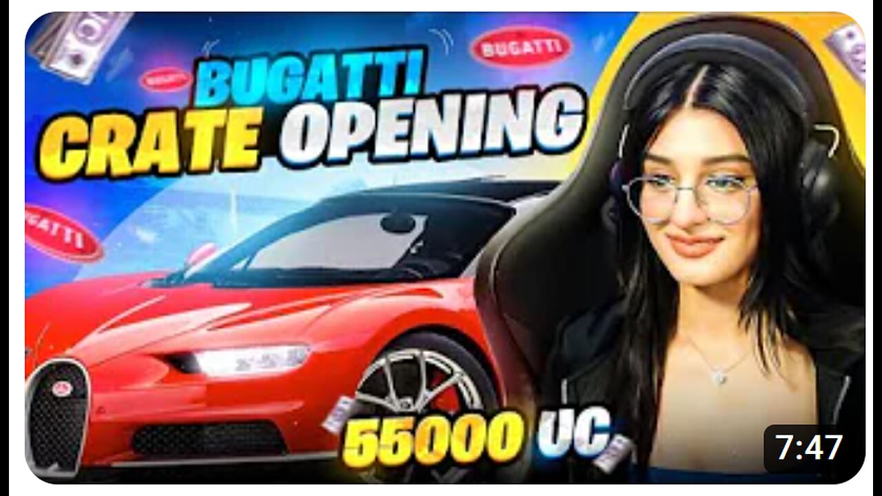 @MortaLyt GIFTED ME A BUGATTI 🤩|| 55000 UC BUGATTI CRATE OPENING