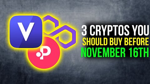3 Cryptos You Should Buy Before November Ends