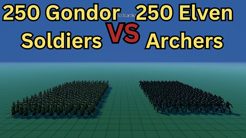 250 Gondor Soldiers Versus 250 Elven Archers || Ultimate Epic Battle Simulator