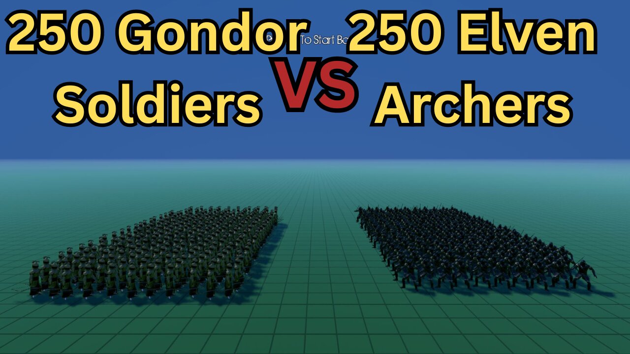 250 Gondor Soldiers Versus 250 Elven Archers || Ultimate Epic Battle Simulator