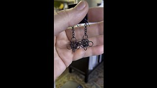 Black Titanium Tetra Orb Chainmaille Earrings
