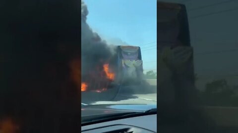 Philly Bound Bus On Fire