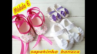 Aula 6 Como Fazer Sapatinho de Bebê (sapatinho boneca)