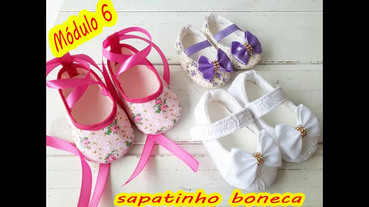 Aula 6 Como Fazer Sapatinho de Bebê (sapatinho boneca)