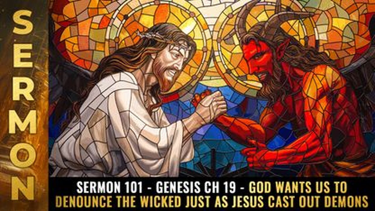 Sermon #101 - Genesis Ch 19 - God wants us to DENOUNCE the wicked just as Jesus CAST OUT DEMONS