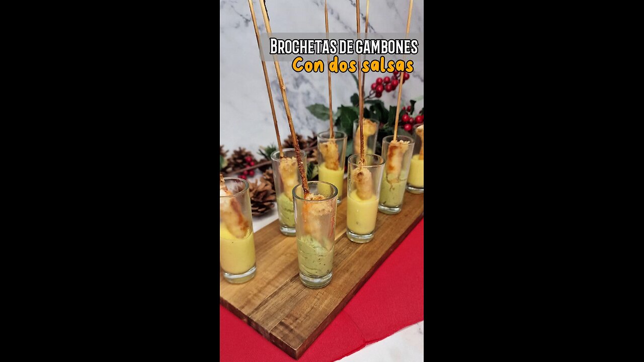 BROCHETAS DE GAMBONES