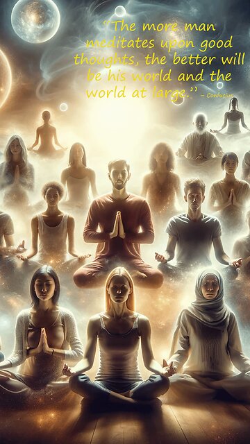 60-second inspirational - “The more man meditates upon good thoughts, the better...” – Confucius