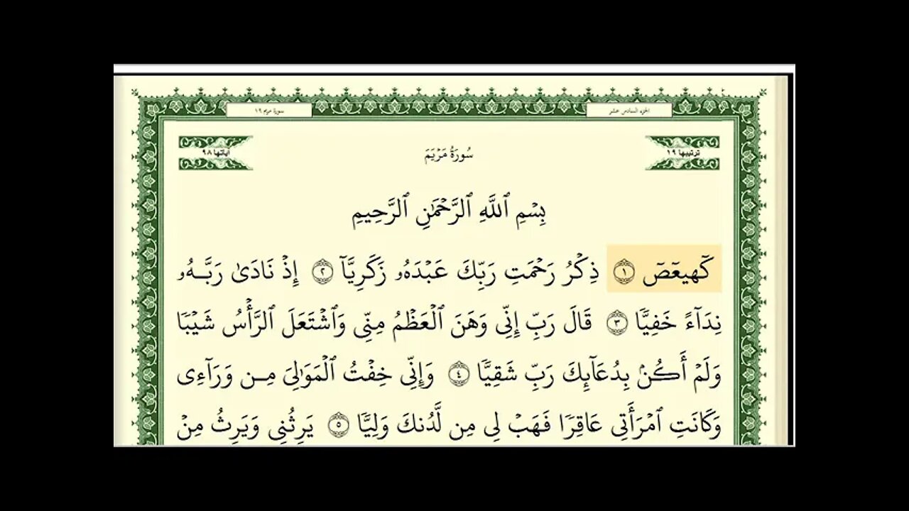 Ayman Suwaid Surah Maryam full written