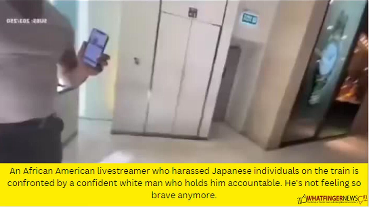 An African American livestreamer who harassed Japanese individuals on the train