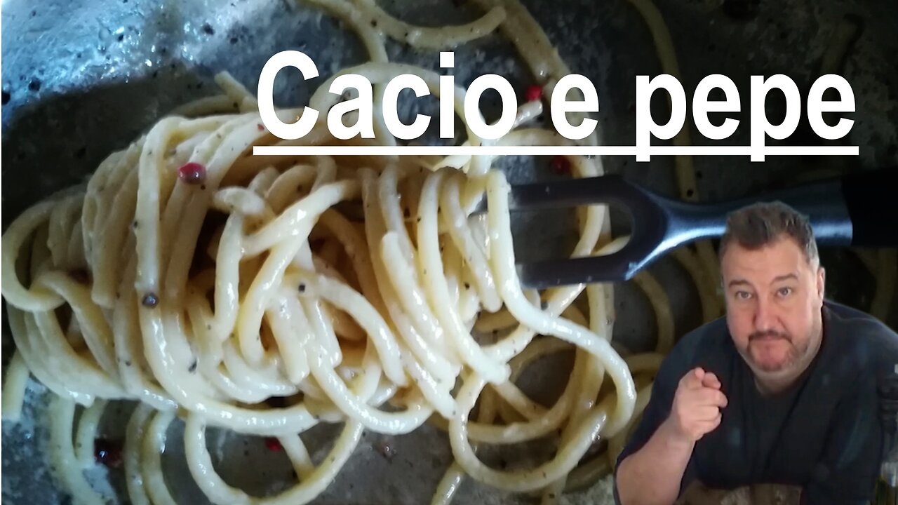 Cacio e Pepe: A classic Italian pasta dish 'cheese and pepper'