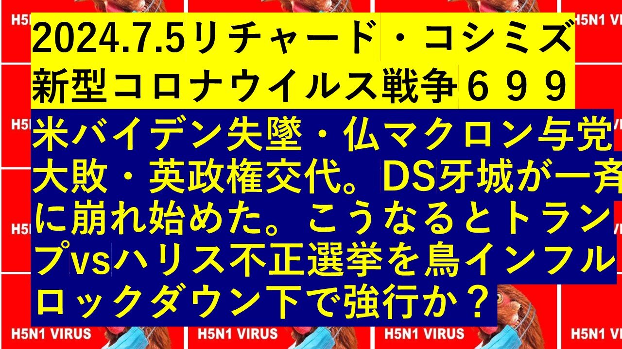 2024.7.5リチャード・コシミズ 新型コロナウイルス戦争６９９