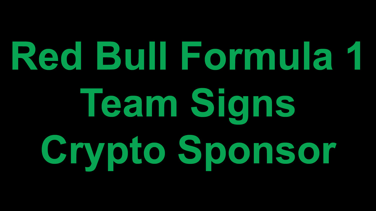 Red Bull Formula 1 Team Signs Crypto Sponsor