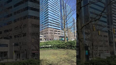 Outside the Newport PATH station in Jersey City 2021.