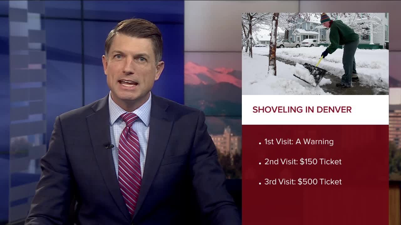 The fines for not shoveling snow in Denver