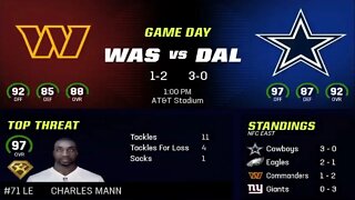 Madden NFL 23 Legends Commanders Vs Cowboys Simulation Xbox S