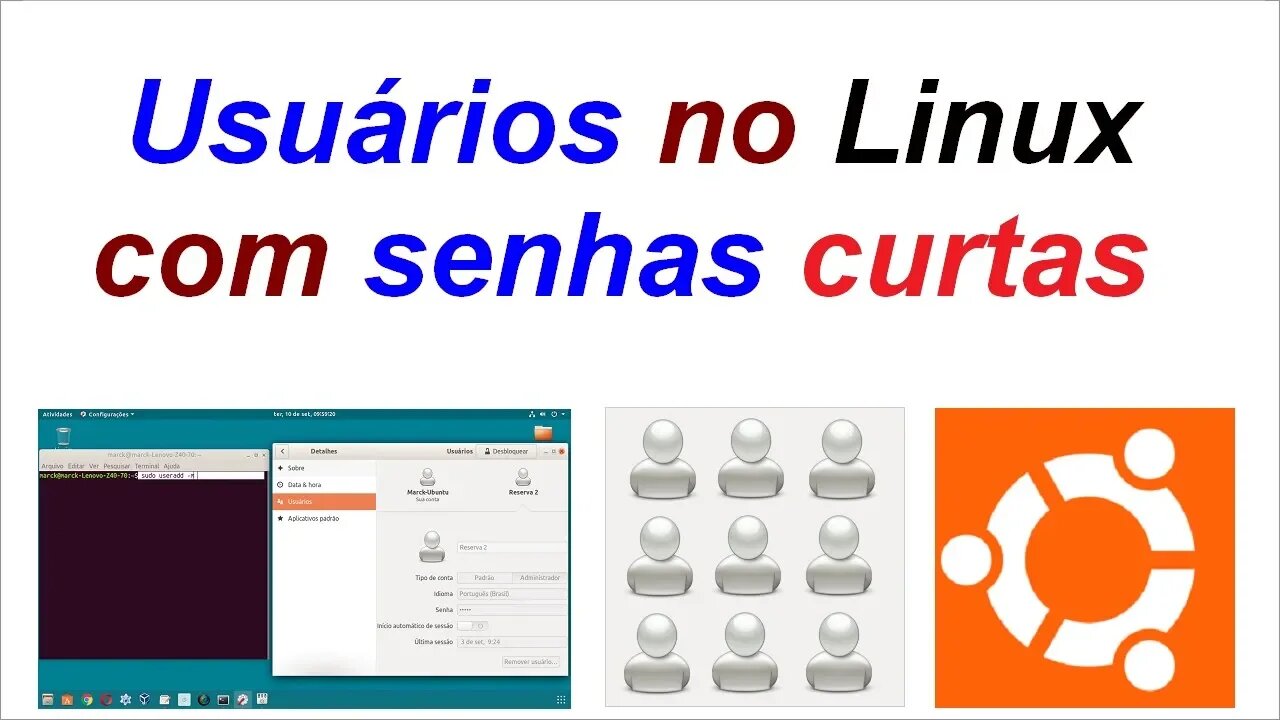 Como adicionar usuários no Linux com senhas curtas.