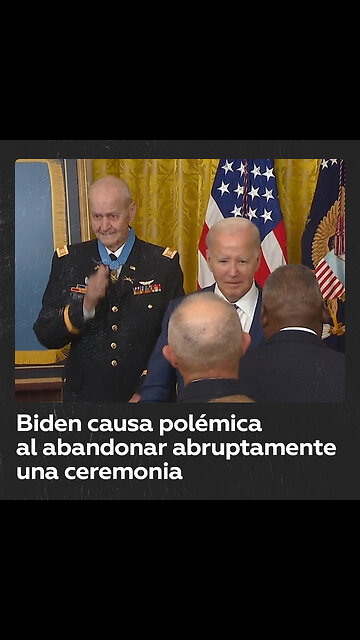 Biden abandona abruptamente la ceremonia de entrega de la Medalla de Honor