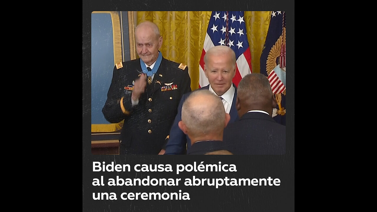 Biden abandona abruptamente la ceremonia de entrega de la Medalla de Honor