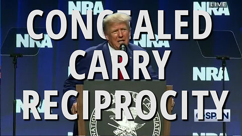 Donald Trump promised to sign "concealed carry reciprocity" legislation | Peace through strength