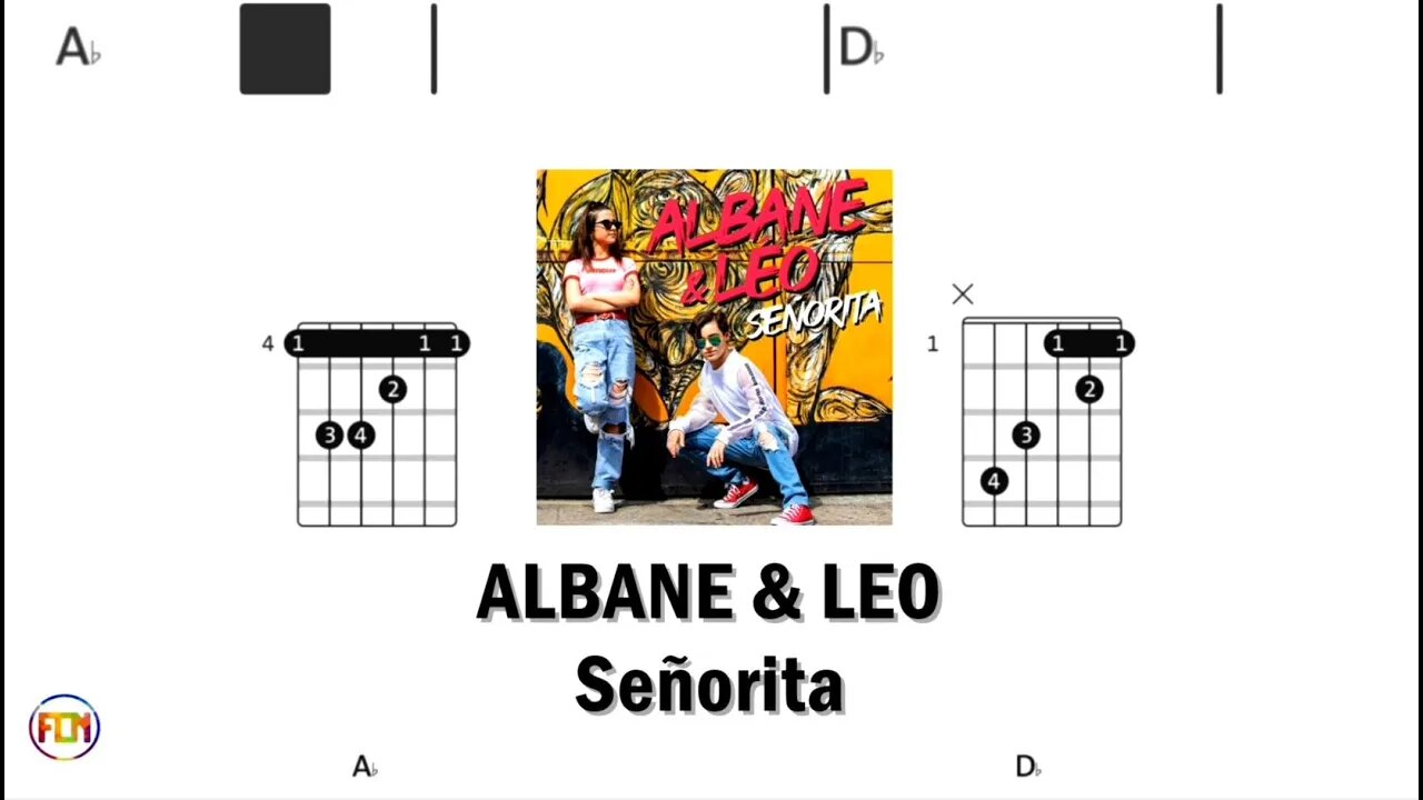 ALBANE & LEO Señorita - (Chords & Lyrics like a Karaoke) HD