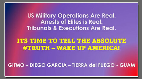 Its Time to Tell The Absolute - Wake Up America. US Military Operations