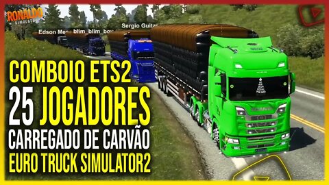 ▶️SAINDO DE CONCÓRDIA CARREGADO DE CARVÃO CARGA ALTA SENTIDO A VACARIA RS 25 JOGADORES ETS2 1.44
