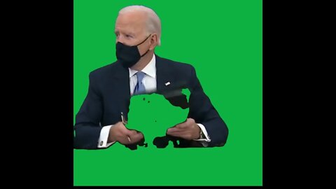 Joe biden signing forms green screen