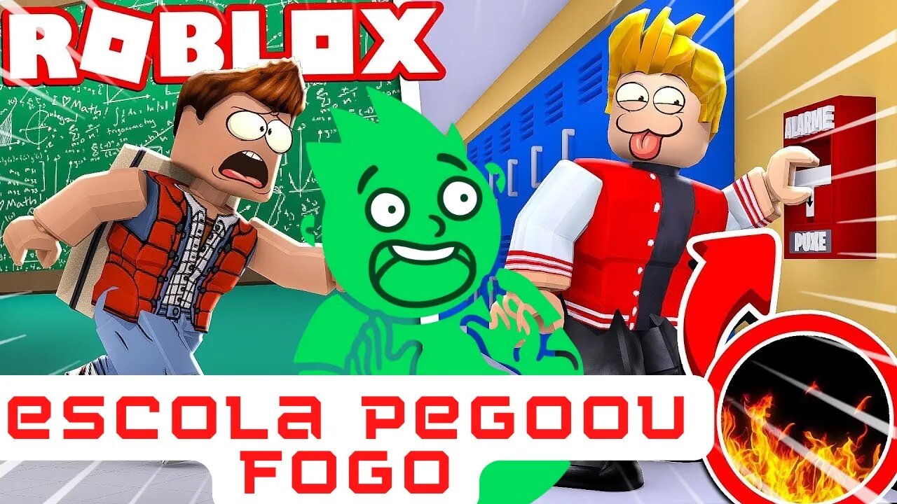 ROBLOX ESCOLA ESTA PEGANDO FOGO 🔥🔥🔥 ( Escape School on Fire Obby )