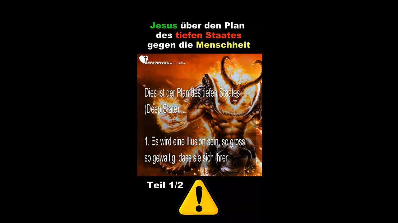 Jesus über den Plan des tiefen Staates gegen die Menschheit - Teil 1/2