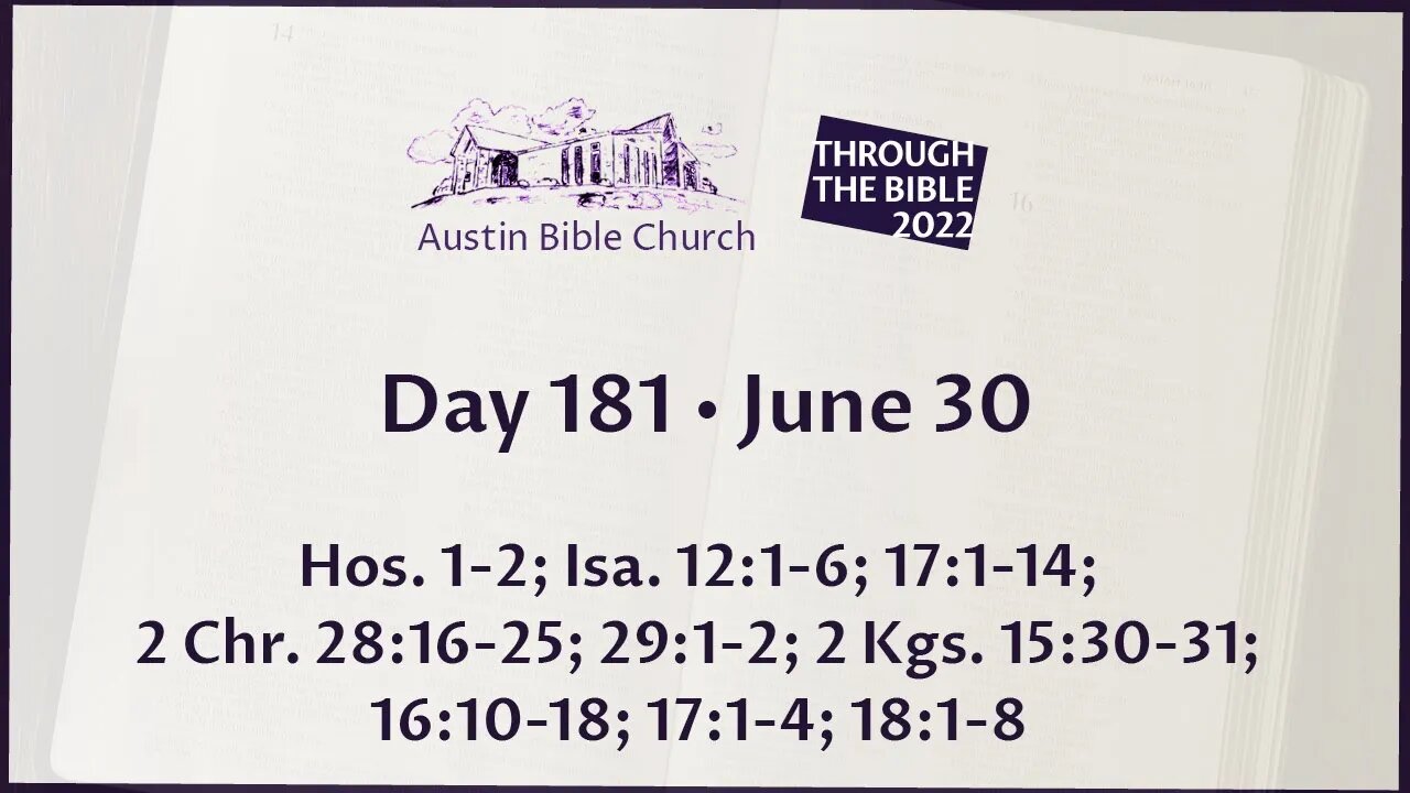 Through the Bible 2022 (Day 181)