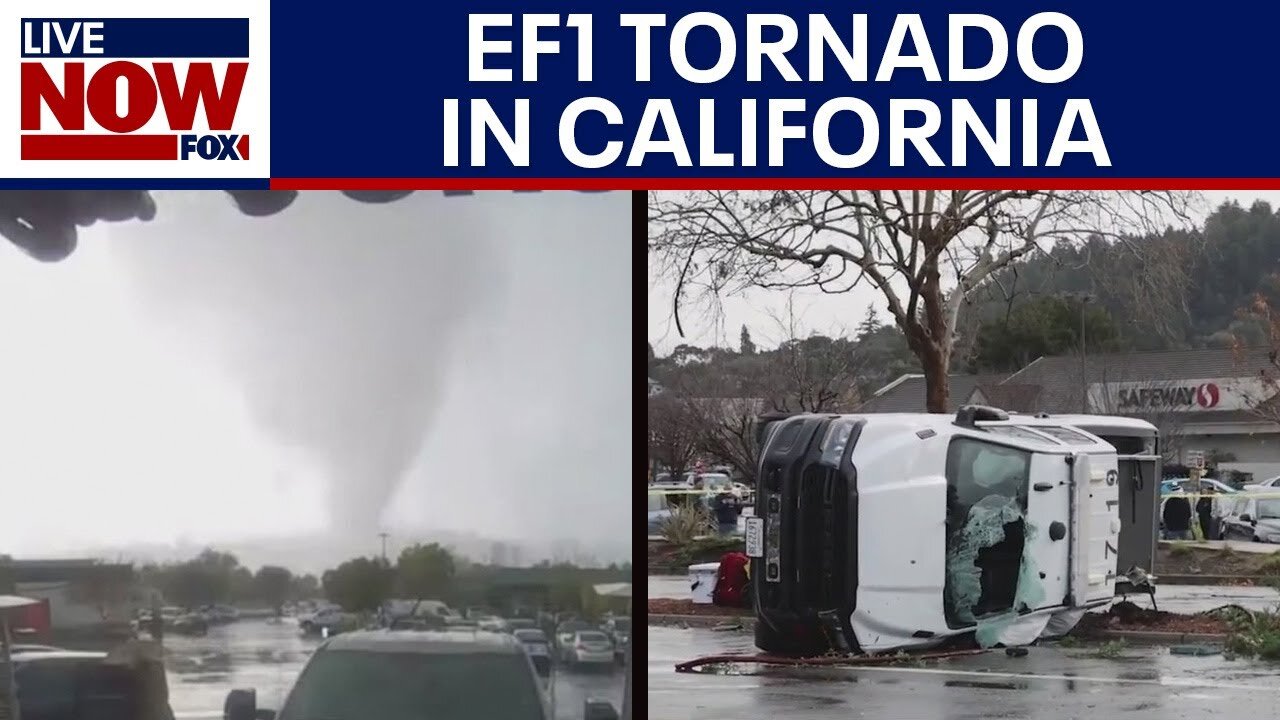 Rare EF1 tornado flips cars, causes damage in California | LiveNOW from FOX