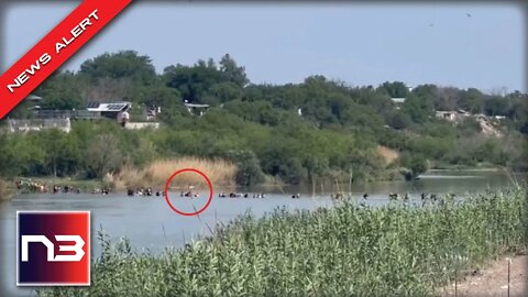 TIDAL WAVE: Long Line of Illegal Immigrants Caught on Camera at Border