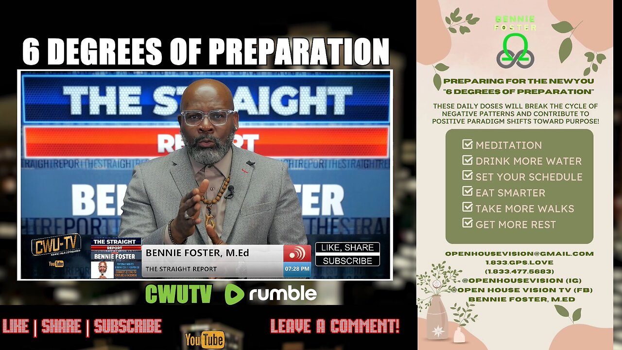 CWU-TV | THE STRAIGHT REPORT: E3 | W\BENNIE FOSTER | 6 DEGREES OF PREPARATION| @ 630P CST | 2.22.23 |