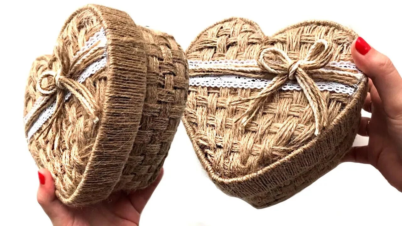 DIY Wicker basket with Jute Rope | Jute Rope Basket | Jute and Cardboard Craft | Jute weave