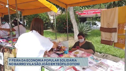 1ª feira da economia popular solidária no bairro Vila São João em Teófilo Otoni