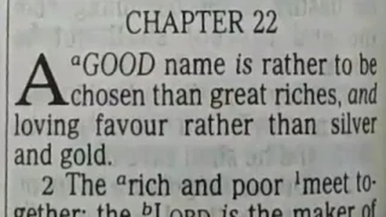 Proverbs: Chapters 22-23
