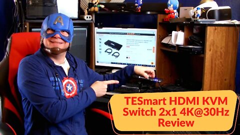 Tech Review- TESmart HDMI KVM Switch 2x1 4K@30Hz - Essential Office & Gaming Room Tech! GIVEAWAY